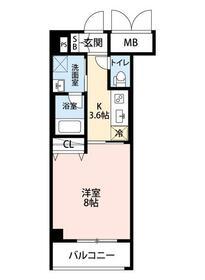 モーヴ粕壁東(1K/4階)の間取り写真