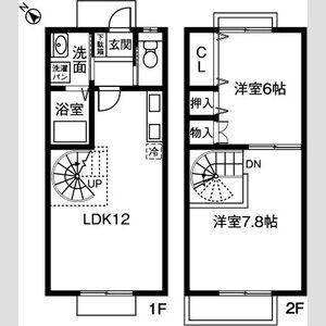 プラッサムコート沢渡(2LDK)の間取り写真