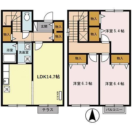 フレックス城東(3LDK)の間取り写真