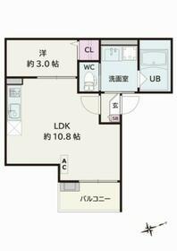 JACK KOIEHOMMACHIⅠ(1LDK/2階)の間取り写真