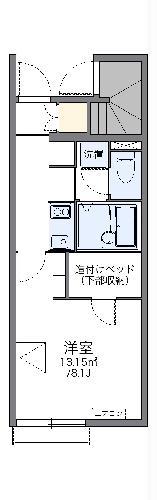 レオネクストスマイル(1K/1階)の間取り写真