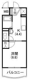 クレール・アン(1K/3階)の間取り写真
