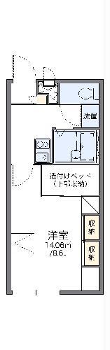 レオパレスアイン(1K/1階)の間取り写真