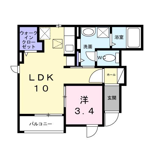 相光ビレッジ戸塚Ⅱ(1LDK/1階)の間取り写真