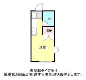 セントラルヒルズ(ワンルーム/1階)の間取り写真