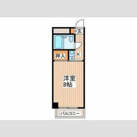 プラムハイツ(1K/2階)の間取り写真