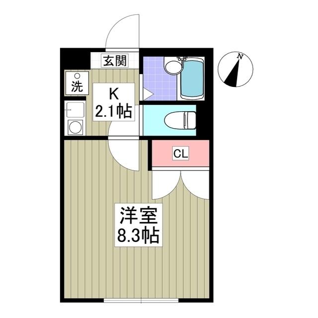 オリーブガーデン A棟(1K/1階)の間取り写真