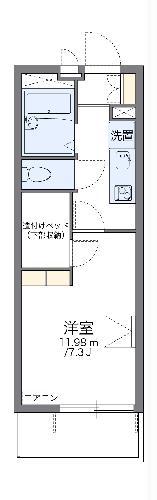 レオパレスうちぼり(1K/1階)の間取り写真