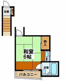 メゾンのぞみ(ワンルーム/2階)の間取り写真