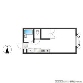 FLAT OUTⅢ(ワンルーム/2階)の間取り写真