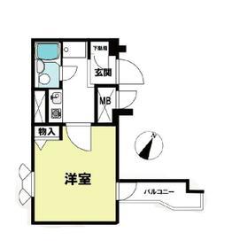 ヴァンハウス横須賀中央(1K/2階)の間取り写真