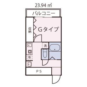 ドミール今池(1K/5階)の間取り写真