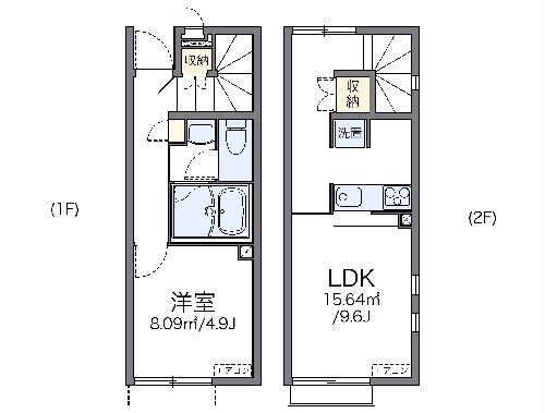 レオネクスト向日葵(1LDK/1階)の間取り写真