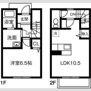 Maisonette land 磯山駅A(1LDK)の間取り写真