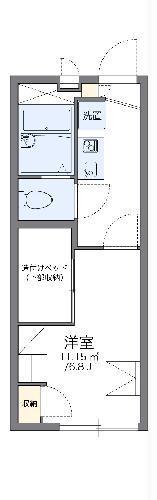 レオパレスグランツⅢ(1K/1階)の間取り写真