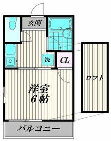 パークサイドアネックスⅡ(1K/2階)の間取り写真