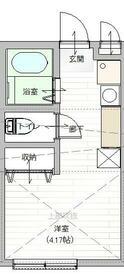 フォレストハウス船橋(1SK/1階)の間取り写真