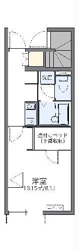 レオネクストかのんA(1K/1階)の間取り写真
