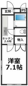 レークハヤⅠ(1K/1階)の間取り写真
