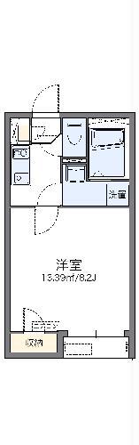 レオネクストヴィラ ソレイユ(1K/1階)の間取り写真