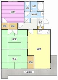 ハイツシャルマン(3LDK/1階)の間取り写真