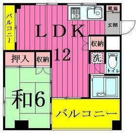 RIBEIRAⅠリベイラワン(1LDK/3階)の間取り写真