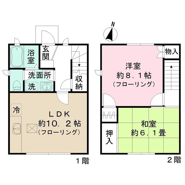 中村メゾネット(2LDK)の間取り写真