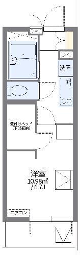 レオパレス氷川(1K/4階)の間取り写真