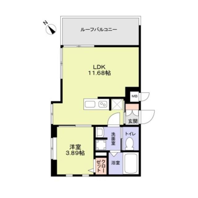 THE RESIDENCE ICHIGA(1LDK/4階)の間取り写真