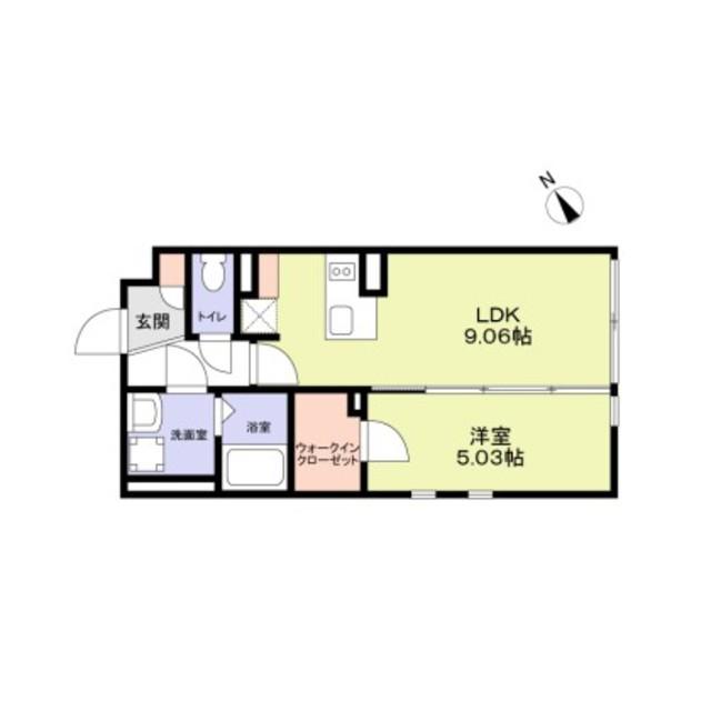 THE RESIDENCE ICHIGA(1LDK/1階)の間取り写真