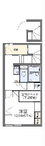レオパレスストリームⅡ(1K/2階)の間取り写真