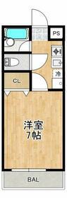 ヴィーノPARTⅠ(1K/2階)の間取り写真