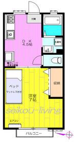 シティーハイツ Ⅱ(1DK/1階)の間取り写真