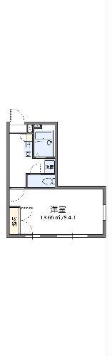 レオパレス中川245(1K/1階)の間取り写真