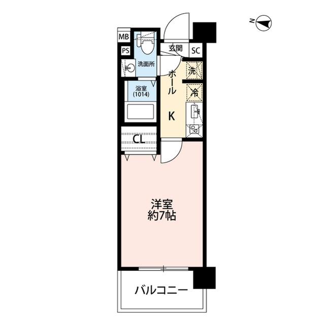 プレール・ドゥーク西川口Ⅱ(1K/3階)の間取り写真