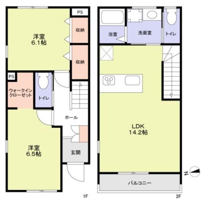 フォレストメゾン梅小路(2LDK)の間取り写真