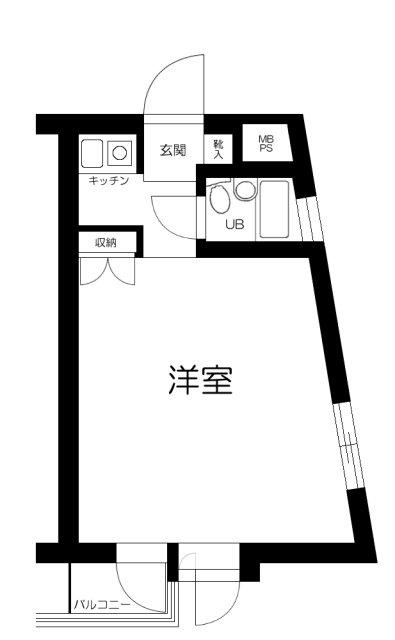 エルム奥沢(ワンルーム/3階)の間取り写真