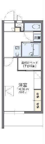 レオパレススカーレット(1K/1階)の間取り写真