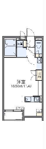 レオネクスト明和(ワンルーム/1階)の間取り写真
