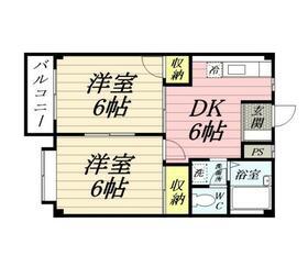 シティハイツ星野(2DK/1階)の間取り写真