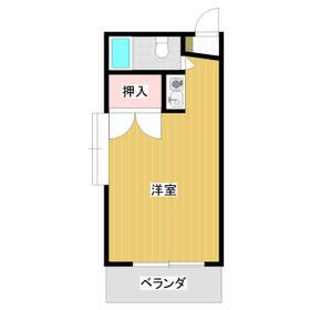 マッケンハイム(ワンルーム/2階)の間取り写真