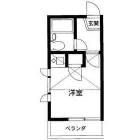 マディスンハイツ(ワンルーム/2階)の間取り写真