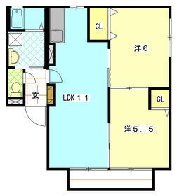 スピッツ(2LDK/1階)の間取り写真