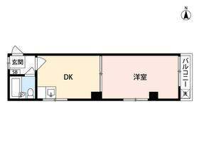 アップルアイレジデンス(1DK/4階)の間取り写真