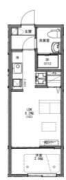 KEIAI RESIDENCE 清瀬Ⅳ(1LDK/1階)の間取り写真