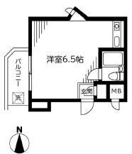 ロザール鎌ヶ谷(ワンルーム/4階)の間取り写真