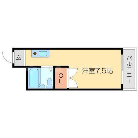 上新ビル7(ワンルーム/5階)の間取り写真