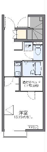 レオネクスト黄瀬川(1K/1階)の間取り写真