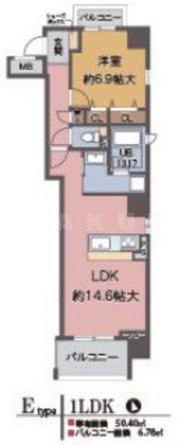 ホープ池田栄本町(1LDK/7階)の間取り写真