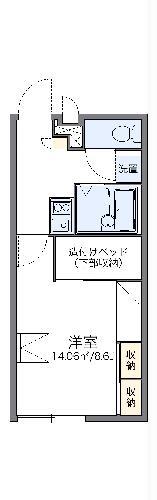 レオパレスCHERRYVIEW(1K/1階)の間取り写真